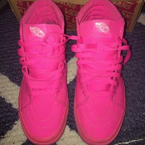 Pink high top vans